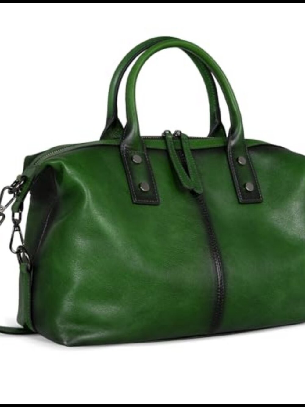 Vegetable Tanned Leather Satchel Handbag Shoulder Crossbody Tote